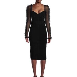 Herve Leger Black Midi Dress